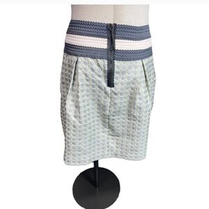 Maeve Green and Gray Y2K Polka Dot Pocket Mini Skirt Size Medium